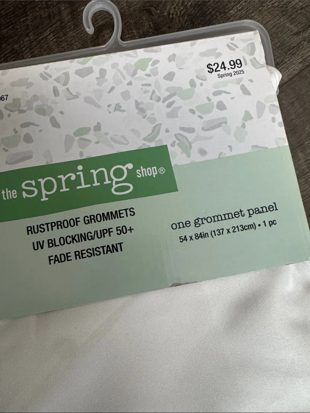 THE SPRING SHOP WHITE CURTAIN PANEL
